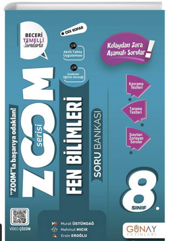 Günay Yayınları 8.Sınıf Fen Bilimleri Zoom Soru Bankası
