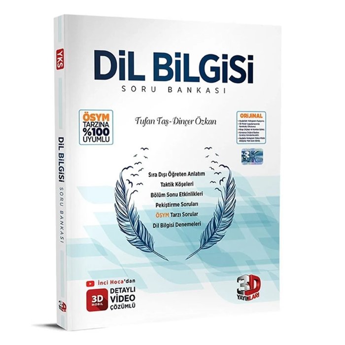 3D Yayınları Kolektif TYT Dil Bilgisi Tamamı Video Çözümlü Soru Bankası