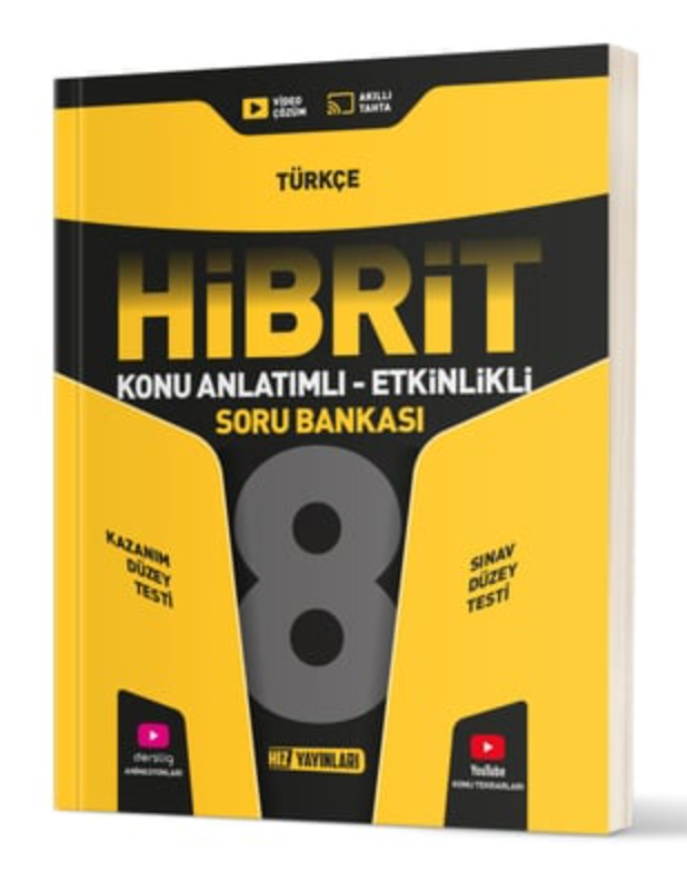 8. SINIF HİBRİT TÜRKÇE SORU BANKASI HIZ YAYINLARI
