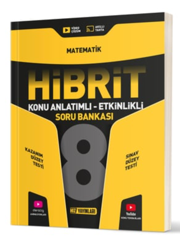 8. SINIF HİBRİT MATEMATİK SORU BANKASI HIZ YAYINLARI