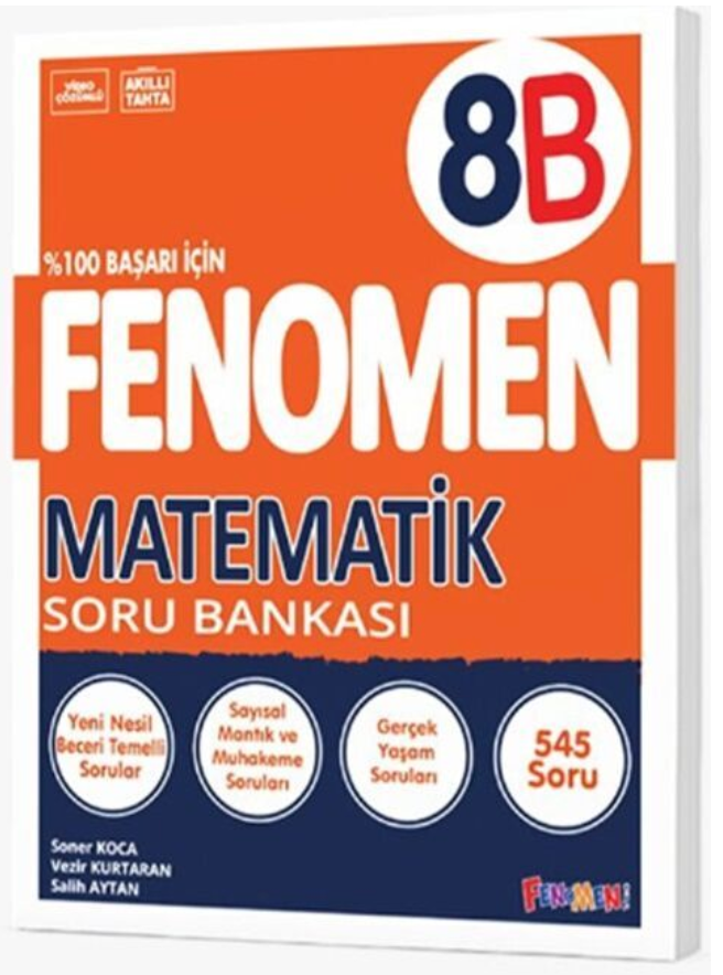 Fenomen Okul Yayınları 8. Sınıf LGS Fenomen Matematik B Soru Bankası
