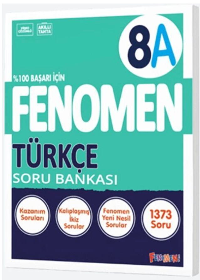 Fenomen Okul Yayınları 8. Sınıf LGS Türkçe A Fenomen Soru Bankası