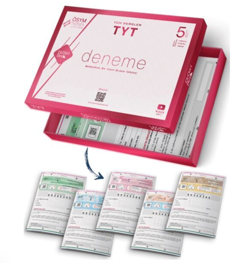 ÜçDörtBeş Yayınları TYT Tüm Dersler 5 li Paket Deneme