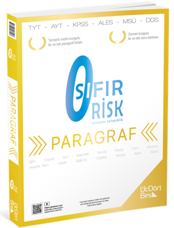 ÜçDörtBeş Yayınları Paragraf Sıfır Risk