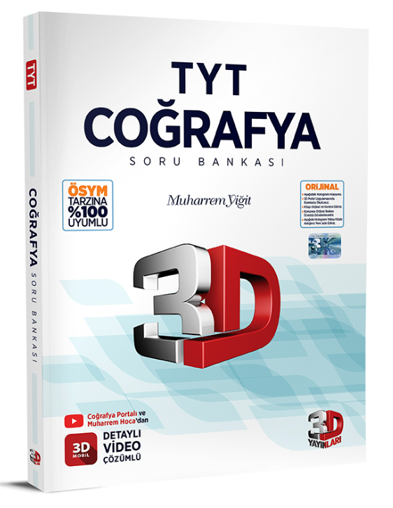 TYT 3D Yayınları Coğrafya Soru Bankası