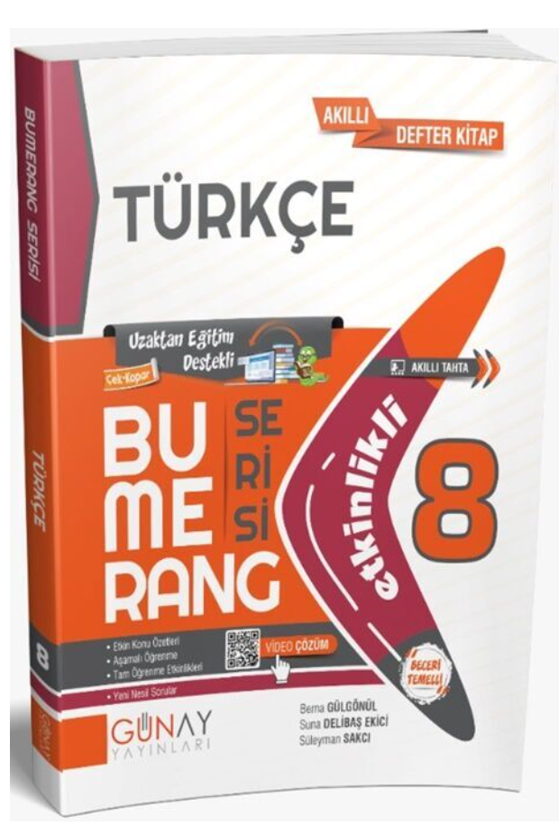 Günay Yayınları 8. Sınıf Türkçe Etkinlikli Bumerang Serisi