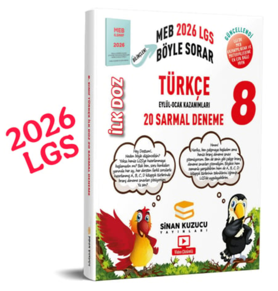 8. Sınıf | İlk Doz Sarmal Branş Denemeleri TÜRKÇE ( 2026 LGS ) Sinan Kuzucu Yayınları