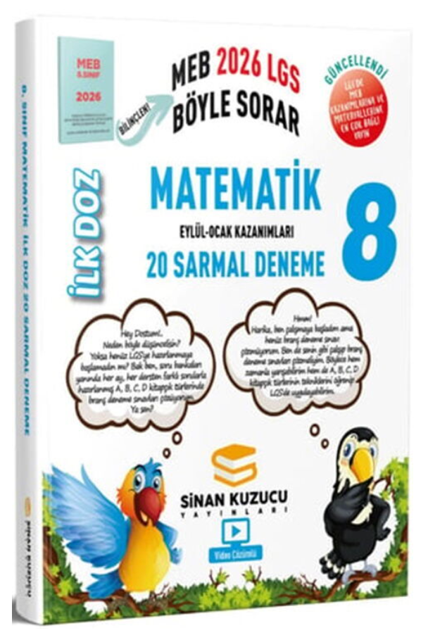 Sinan Kuzucu 2026 8. Sınıf Matematik İlk Doz Sarmal Branş Denemeleri