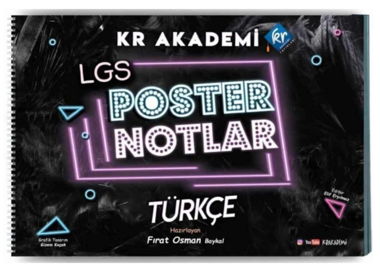 LGS Türkçe Poster Notları KR Akademi Yayınları