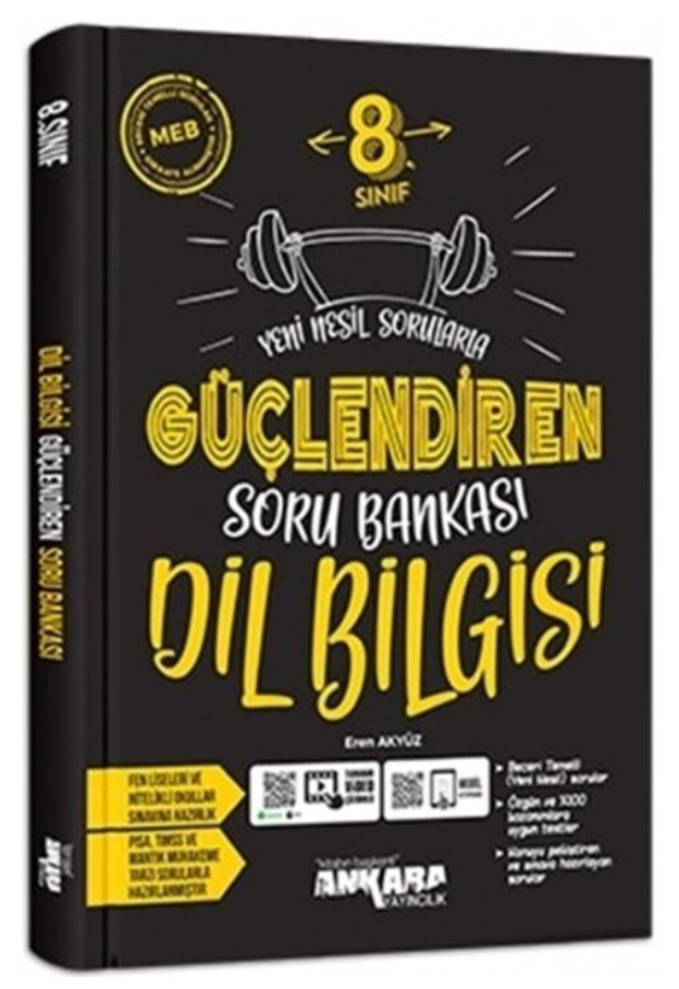Ankara Yayıncılık 8. Sınıf Dil Bilgisi Güçlendiren Soru Bankası