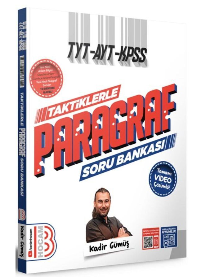 Benim Hocam TYT AYT KPSS Taktiklerle Paragraf Tamamı Video Çözümlü Soru Bankası
