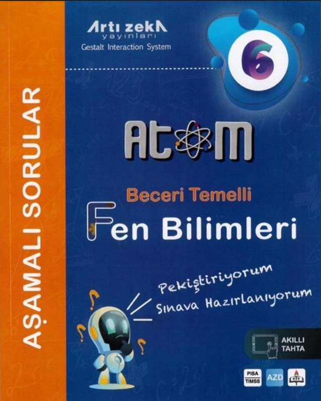 6. Sınıf Fen Bilimleri Atom Aşamalı Sorular Artı Zeka Yayınları