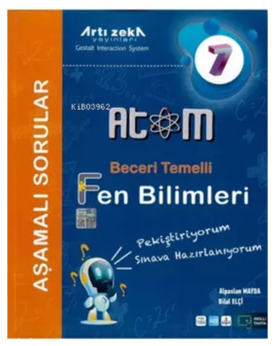 7. Sınıf Fen Bilimleri Atom Aşamalı Sorular Artı Zeka Yayınları