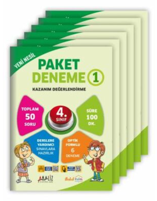 Analiz Yayınları 4. Sınıf Yeni Nesil Paket Deneme 6`lı