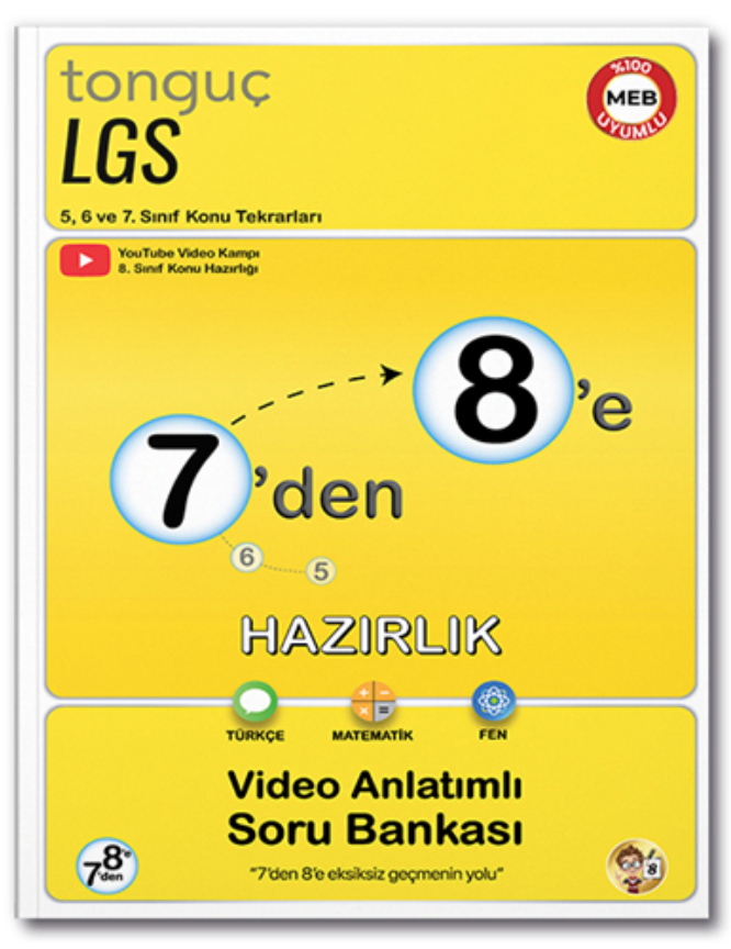 7'den 8'e Hazırlık Kitabı Tonguç Yayınları