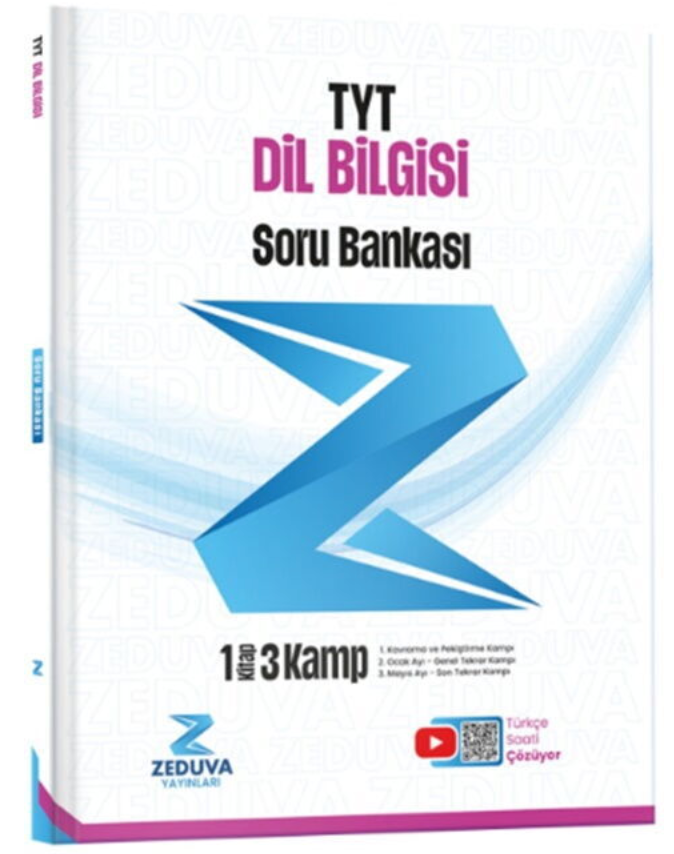 Zeduva Yayınları Türkçe Saati TYT Dil Bilgisi 1 Kitap 3 Kamp Soru Bankası