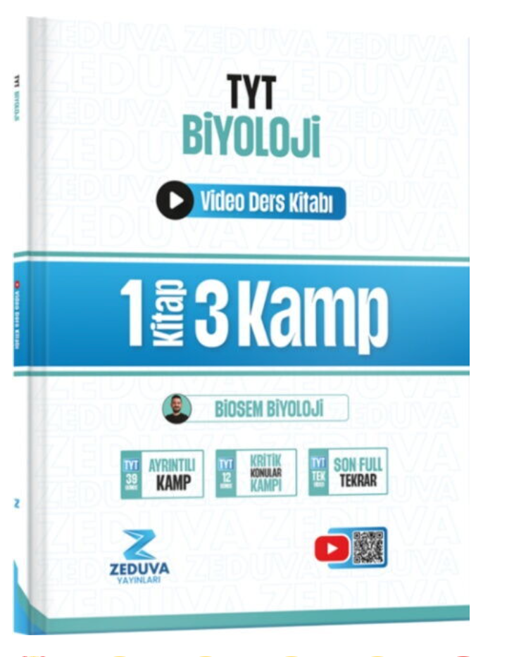 Zeduva Yayınları Biosem TYT Biyoloji 1 Kitap 3 Kamp Video Ders Kitabı
