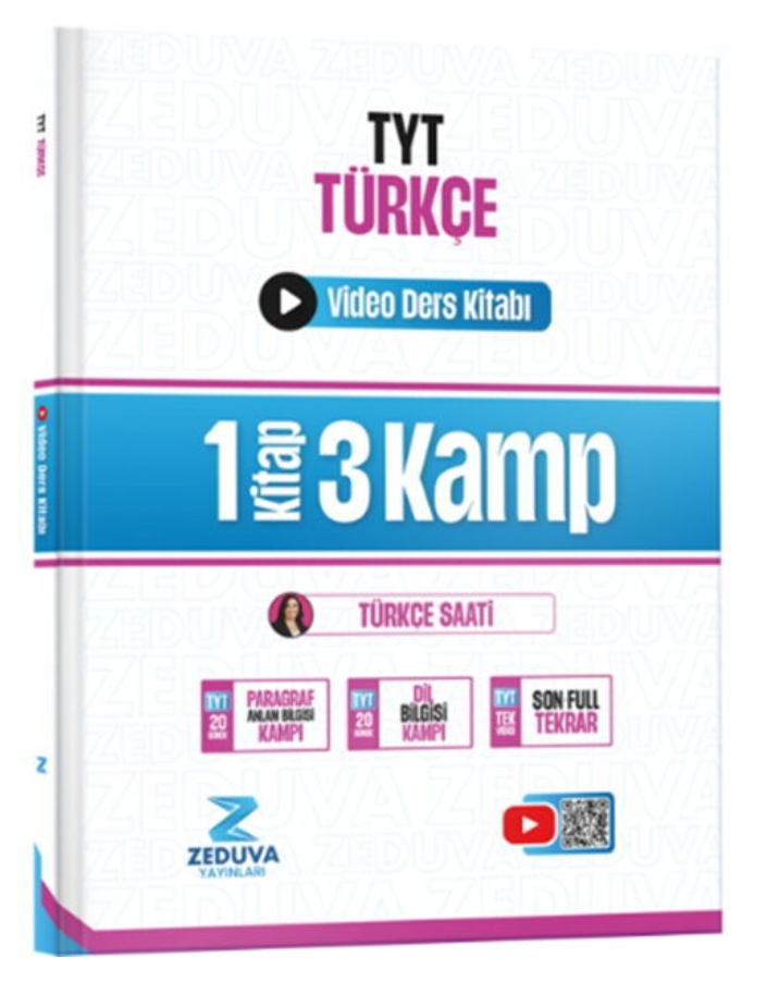 Zeduva Yayınları TYT Türkçe 1 Kitap 3 Kamp Video Ders Kitabı