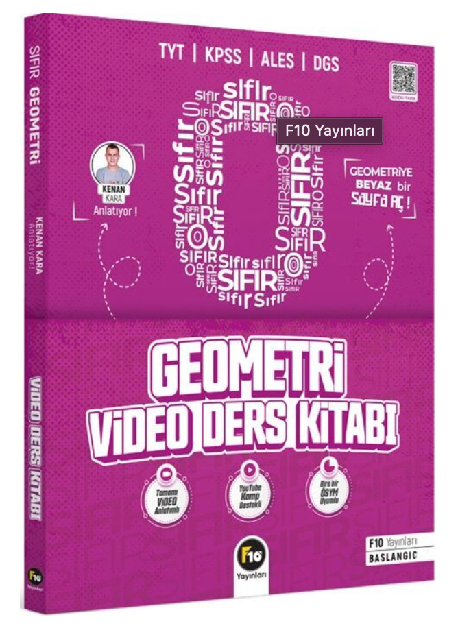 F10 Yayınları Kenan Kara ile Sıfırdan Geometri Video Ders Kitabı