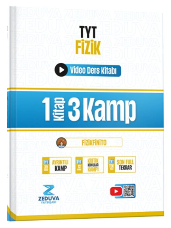 Zeduva Yayınları Fizikfinito TYT Fizik 1 Kitap 3 Kamp Video Ders Kitabı