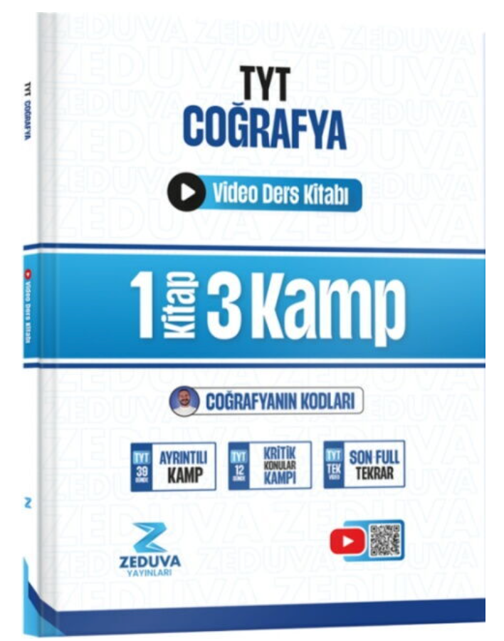 Zeduva Yayınları Coğrafyanın Kodları TYT Coğrafya 1 Kitap 3 Kamp Video Ders Kitabı
