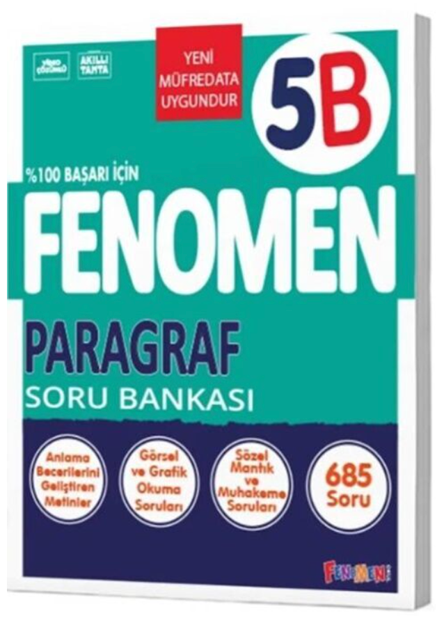 Fenomen Okul Yayınları 5. Sınıf Paragraf B Fenomen Soru Bankası