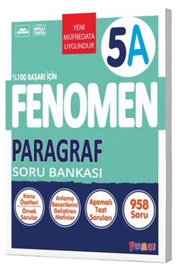 Fenomen Okul Yayınları 5. Sınıf Paragraf Fenomen A Soru Bankası