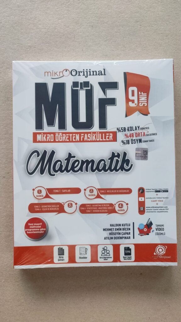 Mikro orjinal 9. Sınıf Matematik MÖF Mikro Öğreten 4 lü Fasikül Seti