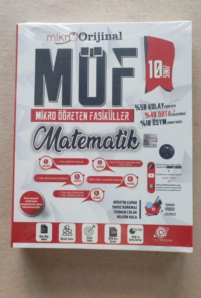 Mikro orjinal 10. Sınıf Matematik MÖF Mikro Öğreten 4 lü Fasikül Seti