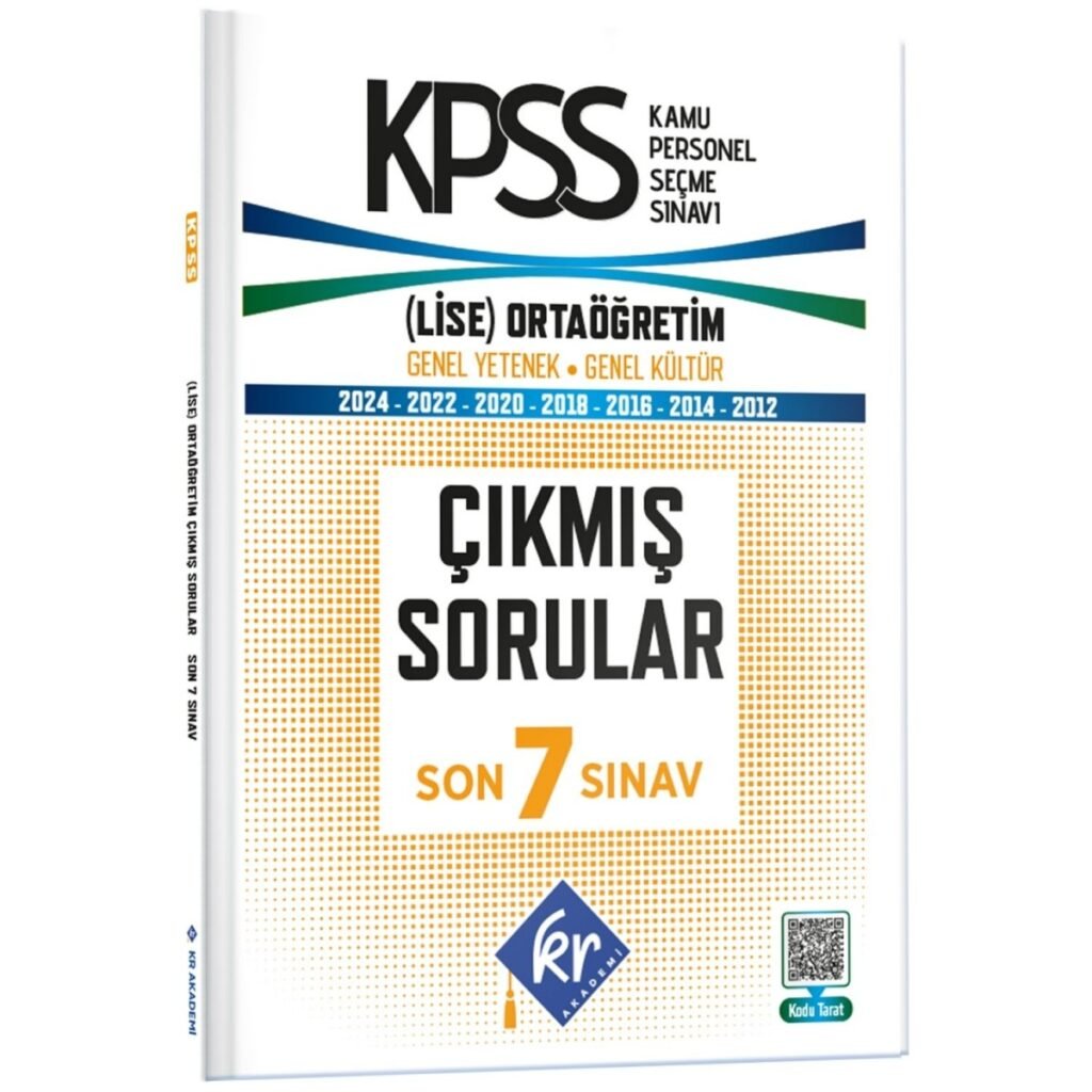 KPSS Genel Yetenek Genel Kültür Lise - Ortaöğretim ÖSYM Çıkmış Sorular Tıpkı Basım Son 7 Yıl Kitapçıkları KR Akademi Yayınları